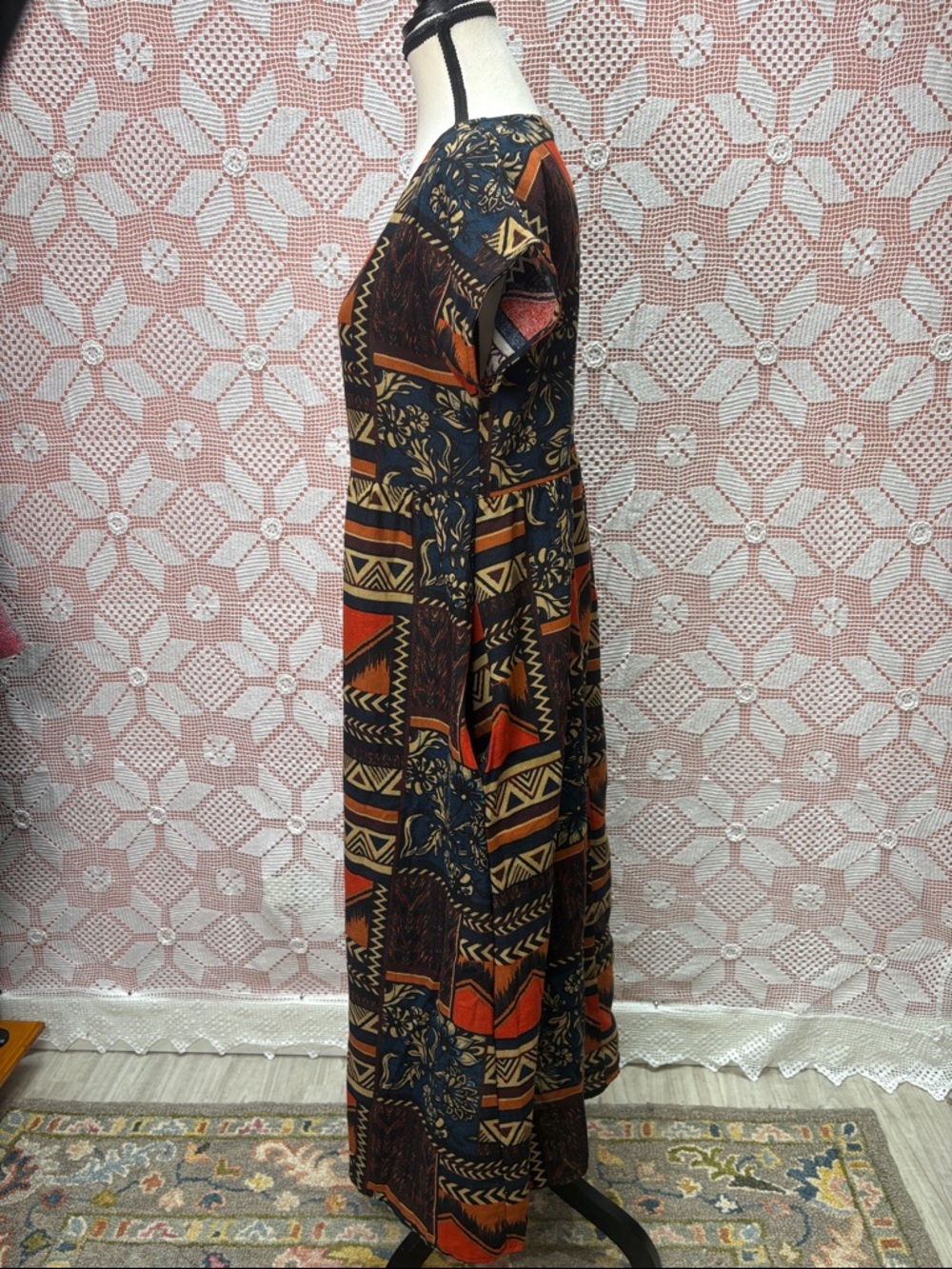 Boho Tribal Print Maxi Dress | Flowy - Picture 7 of 10